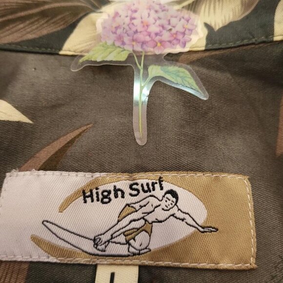 High Surf, Not Worn, Men's Tropical Leaf Design, Short Sleeved Size L - Picture 2 of 6